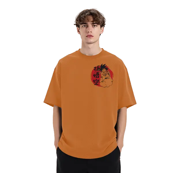 Goku Retro Power Oversize Tee - Image 5